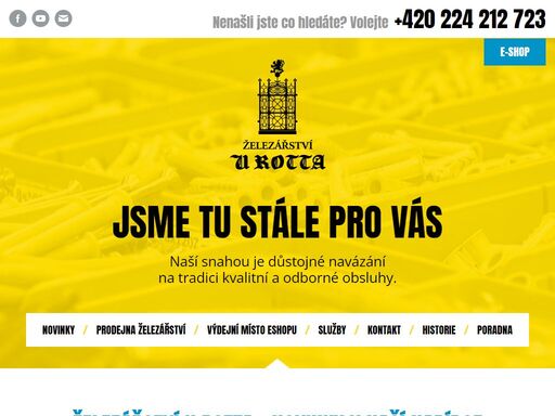 v železářství u rotta naleznete široký sortiment produktů klasického železářství. zavolejte nám,  máme vše, co potřebujete.