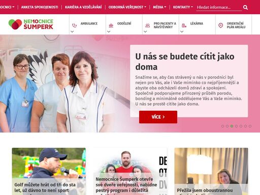oficiální web nemocnice šumperk poskytující komplexní zdravotní péči.