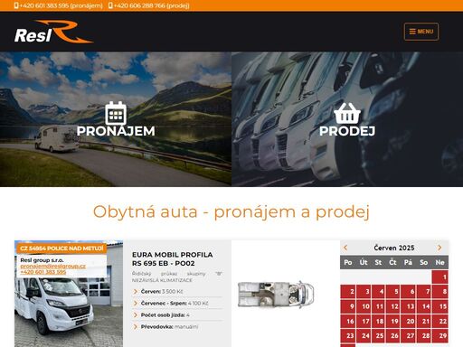 pohodlí na cestách s obytným autem od resl group. prodej a pronájem obytných aut. vyberte si z široké nabídky vozů. garance kvality. solidní ceny.