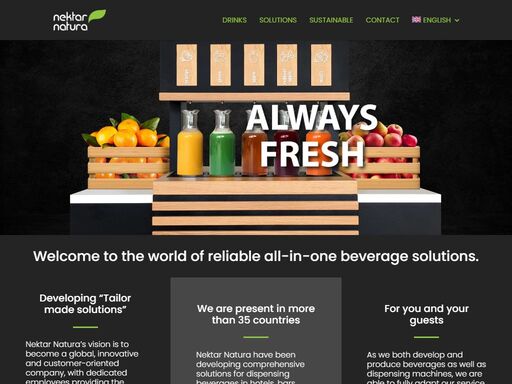 welcome to the world of reliable all-in-one beverage solutions. be confident about the drinks you serve to your most demanding guests