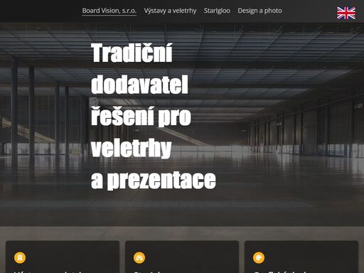 prezentační web firmy board vision .s.r.o - úvodní stránka