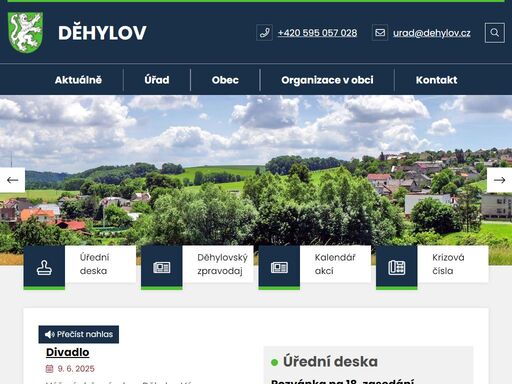 oficiální stránky obce děhylov
