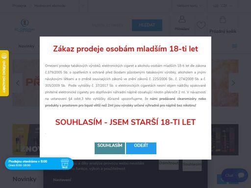 prodej e-cigaret doplňků příslušenství  liquidů originální zboží