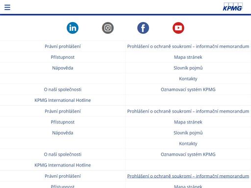 kpmg česká republika poskytuje služby v oblasti auditu, daní, poradenství a práva.