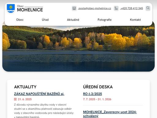 oficiální stránky obce mohelnice