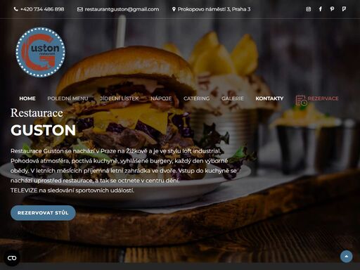 restaurace guston se nachází v praze na žižkově. pohodová atmosféra, poctivá kuchyně, vyhlášené burgery, každý den výborné obědy.