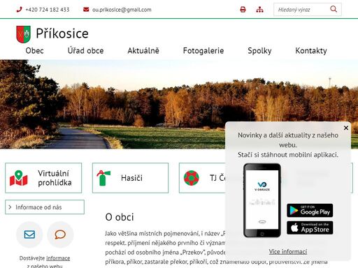 obec příkosice, příkosice, obecní úřad, úřední deska oficiální stránky obce příkosice