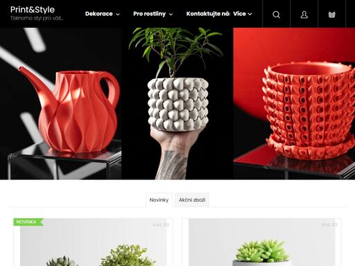 objevte unikátní 3d tištěné květináče a dekorace vyrobené z ekologického pla materiálu. design inspirovaný přírodou, futurismem i moderním uměním pro váš domov. praktické a stylové výrobky pro milovníky originálních a udržitelných dekorací.