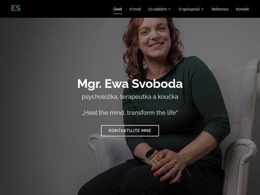 ewa svoboda je psycholožka, terapeutka a koučka nabízející poradenství, terapii a koučink v praze. pomáhá klientům v náročných životních situacích, osobnostním růstu a hledání rovnováhy mezi pracovním a osobním životem.