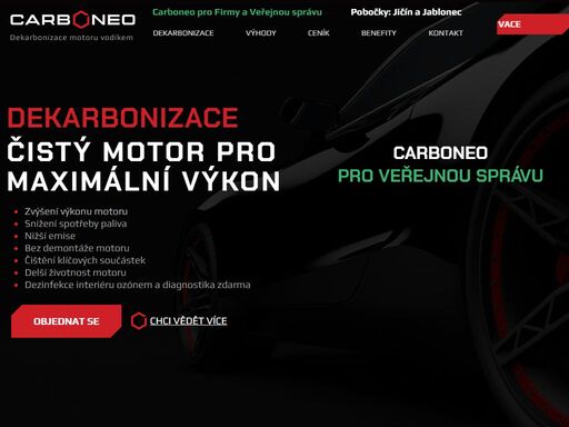 carboneo - lídr v dekarbonizaci motorů vodíkem. nabízíme profesionální čištění motorů v jičíně a okolí, které prodlouží životnost, sníží spotřebu paliva a uhlíkovou stopu. zažijte ekologické a efektivní řešení s carboneo!