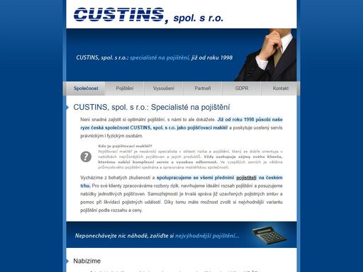 společnost custins, spol. s r.o. poskytuje služby v oblasti pojištění, nabízí také vysoušení a odvhlčení prostorů