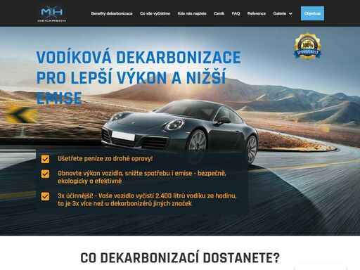 obnovte výkon svého motoru, snížíte spotřebu a emise pomocí inovativní vodíkové dekarbonizace mh decarbon. rychlá, bezpečná a ekologická metoda pro každé vozidlo.