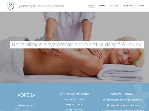 nabízím individuální moderní přístup fyzioterapie a rehabilitace. terapii vždy přizpůsobím vašemu přání i konkrétnímu stavu.