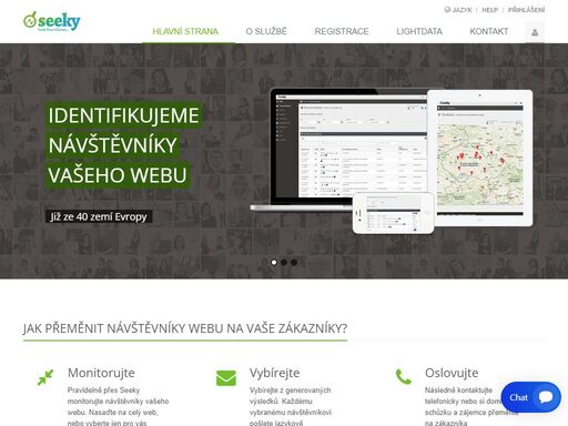 identifikujte uživatele. zvyšte počet potencionálních zákazníků z vašeho webu.