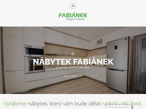 nábytek na míru se zvláštní specializací na kuchyně vyrábíme od roku 1998 a jsme schopni vizuálně sladit veškeré vybavení interiéru.