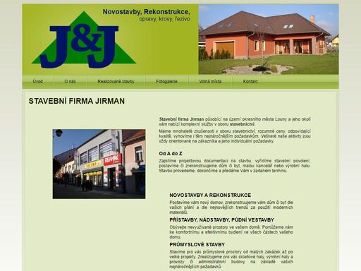 stavební firma jirman nabízí služby v oboru stavebnictví ve městě louny a jeho okolí. provádíme rekonstrukce domů, bytů, stavíme novostavby s mnoho dalších.