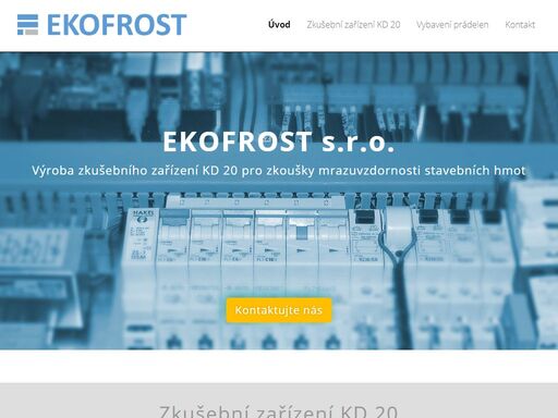 výroba zkušebního zařízení pro zkoušky mrazuvzdornosti stavebních hmot kd 20