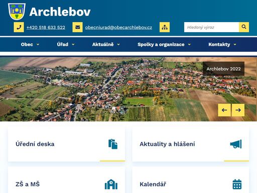 oficiální stránky obce archlebov