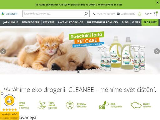 prémiové čističe, prací gely, gely na nádobí a kosmetika vyrobené výhradně z přírodních olejů a extraktů pro hygienickou čistotu. šetrné k pokožce i k přírodě.
kvalitní šetrné profesionální čističe s dezinfekčním účinkem.

cleanee – měníme svět čištění

