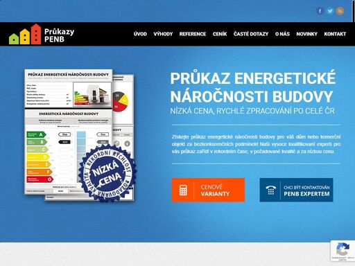 nabízíme výhodné zpracování průkazu energetické náročnosti budov. rychlé vyřízení, 100% kvalita a nízká cena od penb expertů! získejte veškeré potřebné informace o nových energetických průkazech (energetických štítcích budov).