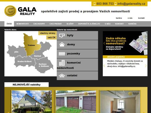 úvod realitní kancelář působící v královéhradeckém kraji, primárně pak v trutnově. zajišťujeme kompletní realitní servis spojený s prodejem vaší nemovitosti.