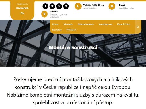 profesionální montáže jirka, kostlivý nabízíme komplexní montážní služby s důrazem na detail a kvalitu. objevte jedinečné výhody naší práce. zjistit více profesionální montáže pro každý projekt individuální montáž od expertů nabízíme široké spektrum služeb, zaměřené na kvalitu a klientskou spokojenost. montáž z naše služba nabízí výjimečnou spolehlivost a hodnotu. montáž y poskytujeme řešení na míru