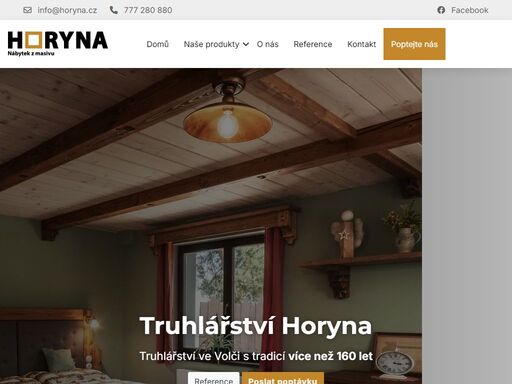 truhlářství horyna nabízí zakázkovou výrobu nábytku na míru. specializujeme se na práci ze starých trámů, ale i postelí a stolů. precizní zpracování a individuální přístup.
