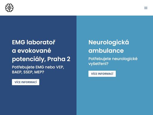 elektrofyziologická laboratoř (pouze emg vyšetření a evokované potenciály) a neurologická ambulance (neurologické vyšetření).