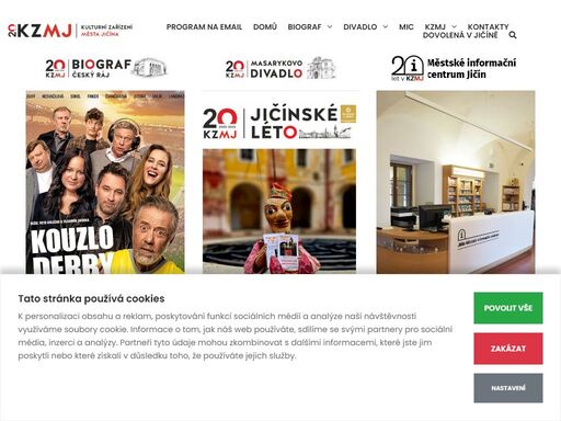 kulturní zařízení města jičína. kzmj jsou příspěvkovou organizací města jičína a jednou z nejdůležitějších součástí kulturního a společenského života ve městě.