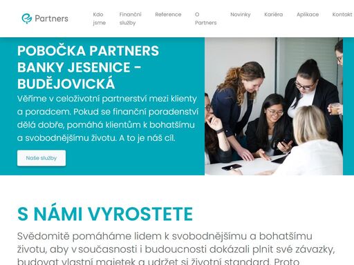 pobočka partners banky jesenice - budějovická poskytuje nezávislé finanční poradenství a osobní finanční plánování. finanční poradce vám pomůže ve sjednání a kalkulaci hypotéky, pojištění nebo investic