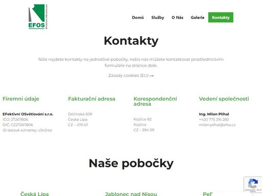 projekční a poradenská firma v oboru osvětlování. našim cílem, je nalézt pro vás to nejefektivnější řešení světelné soustavy. efos cz.