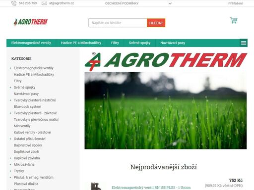 vítejte v našem obchodě. vítáme vás v novém e-shopu agrotherm. rádi vám s výběrem pomůžeme. neváhejte nás kontaktovat