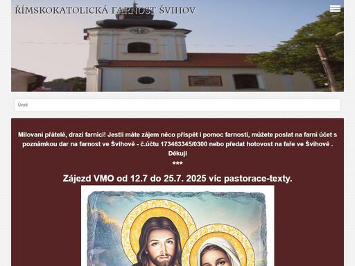 oficiální stránky římskokatolické farnosti ve švihově. naleznete zde farni listy, kalendář aktivit, program bohoslužeb a mnoho dalších užitečných informací.
