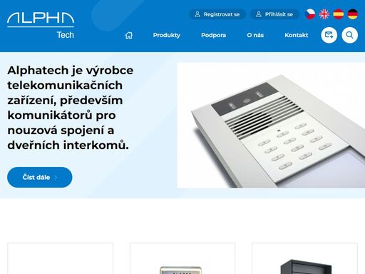 alphatech je výrobce analogových, gsm, 4g a voip dveřních komunikátorů