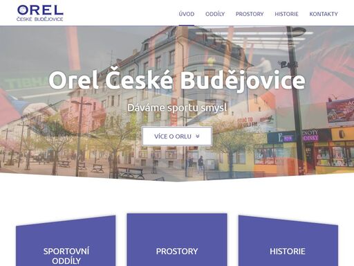 sportovní oddíly, prostory pro sport a relaxaci - jednota orel čb, jirsíkova župa