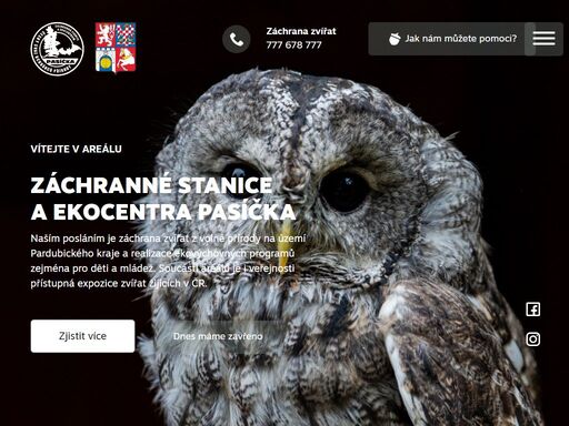 naším posláním je záchrana zvířat z volné přírody na území pardubického kraje a realizace ekovýchovných programů zejména pro děti. součástí areálu je i veřejnosti přístupná expozice zvířat žijících v čr.