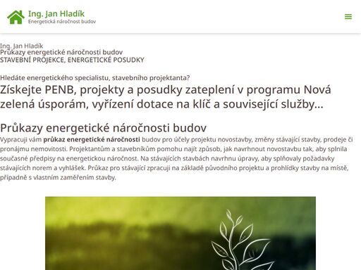 hledáte energetického projektanta? získejte penb, projekty a posudky zateplení v programu nová zelená úsporám nebo vyřízení dotace na klíč.