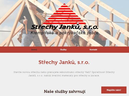 stavíte novou střechu nebo plánujete rekonstrukci střechy vaší? společnost střechy janků, s.r.o. nabízí kvalitní materiály pro střechy a izolace.

naše společnost nabízí komplexní služby v oblasti střech.