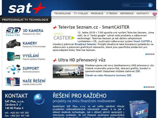 profesionální tv technologie, tv vysílání a provoz programů fun1, upc express a hd+, tv produkce a postprodukce, epg a informační tv systémy