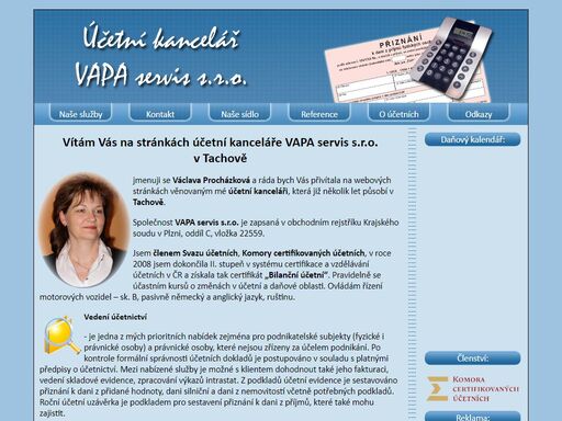 účetní kancelář vapa servis s.r.o. - účetní, účetnictví, mzdová účetní, vedení účetnictví, účetní kancelář, daňová evidence