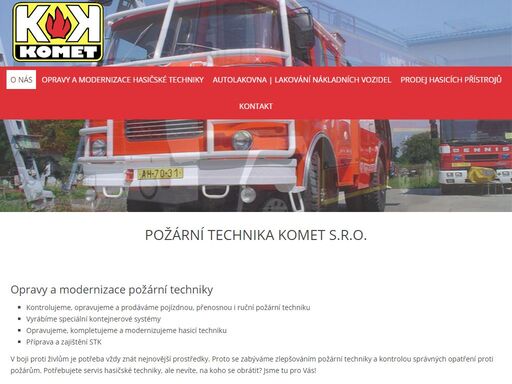 provádíme modernizaci a rekonstrukci požární techniky, včetně pravidelného servisu.