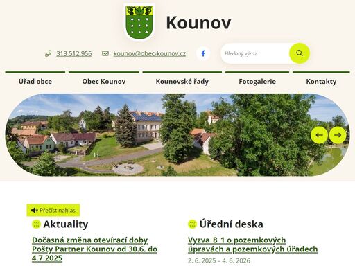 oficiální stránky obce kounov