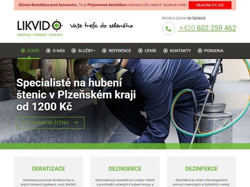 zaměřujeme se na deratizační, disenfekční a desinsekční služby v plzni a blízkém okolí. jsme rychlí, spolehliví a používáme ty nejúčinnější přípravky.