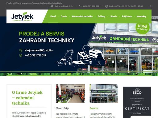 zahradní technika jetýlek nabízí prodej, servis a půjčovnu profesionální zahradní techniky značek husqvarna, bosch, viking a mnoha dalších. rádi vám poradíme.