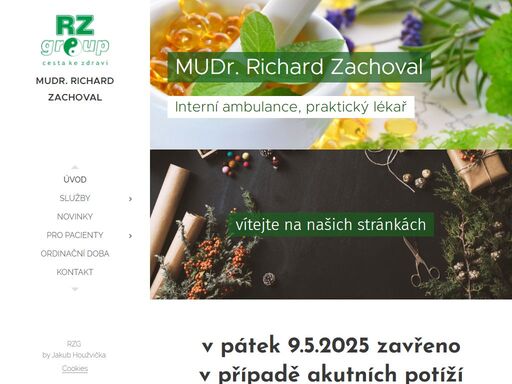 v pátek 9.5.2025 zavřenov případě akutních potíží prosím na tel. 720 740 000