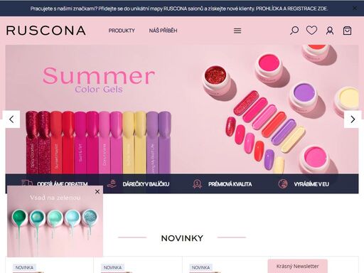 ruscona - profesionální značka pro modeláž gelových nehtů. široká nabídka uv gelů, gel laků, polygelů s eu certifikací. nabízí celou řadu příslušenství a nástrojů.