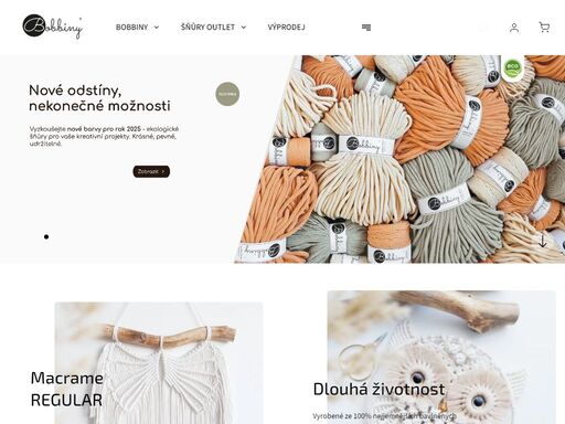 vítejte v našem e-shopu zaměřeném na přírodní pletené šňůry. jsme hrdými dovozci značky bobbiny pro českou republiku a rádi vám představíme naši exkluzivní kolekci.
naše šňůry jsou unikátní v tom, že jsou vyrobeny ze 100% recyklovaného materiálu. s námi můžete nakupovat s čistým svědomím, protože víme, že chráníme…