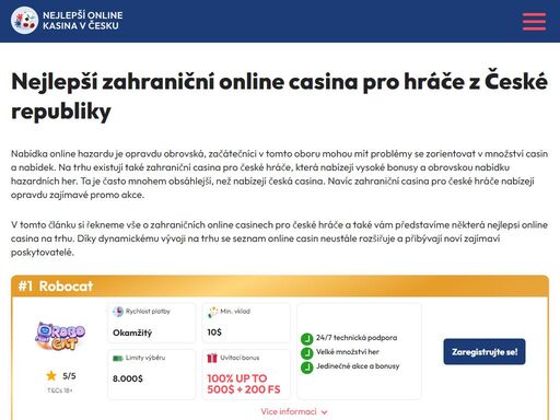 top online zahraniční casina ?? vysoké vstupní bonusy ?? kvalitní zákaznická podpora ?? tisíce online automatů a dalších her