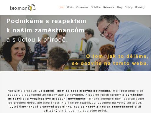 výrobce polštářů a přikrývek, sociální podnik. e-shop lůžkoviny, polštáře, deky, přikrývky, matracové chrániče, fleece deky, přehozy, peřiny, ložní soupravy, prošívané přikrývky z dutého vlákna, pro alergiky. textilní výroba, bytový textil,  dopřejte si příjemný spánek v peřinách texman. 