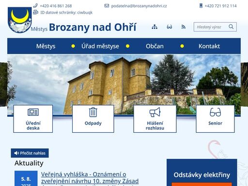 oficiální stránky městyse brozany nad ohří